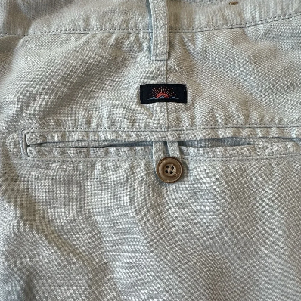 Faherty Shorts Mens 40 Malibu Linen Blend Golf Casual Beige 9